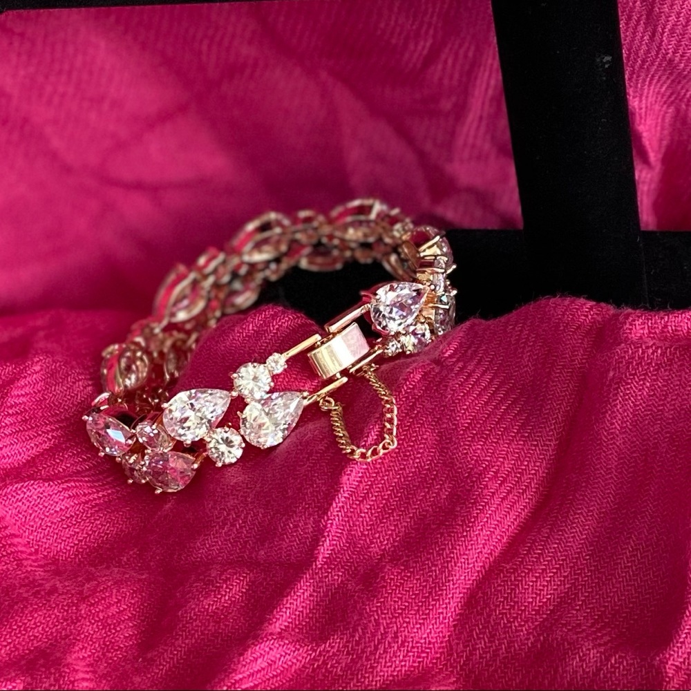 New! Rose Gold Diamond Tennis Bracelet - Picture 5 of 10